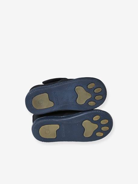 Chaussons fourrés scratchés bébé en cuir souple marine 5 - vertbaudet enfant 