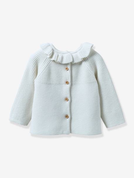 Cardigan à collerette Bébé CYRILLUS écru 2 - vertbaudet enfant 