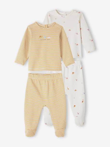 Lot de 2 pyjamas dinosaure bébé en interlock terracotta 1 - vertbaudet enfant 