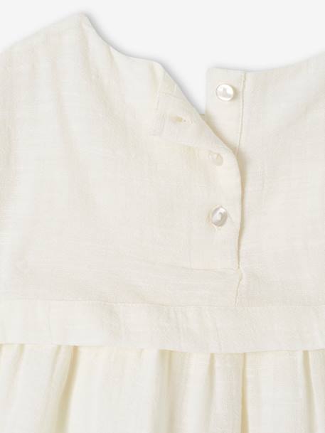 Blouse col vareuse à dentelle fille écru 5 - vertbaudet enfant 