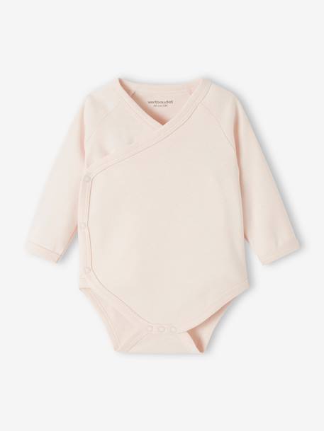 Lot de 5 bodies manches longues bébé ouverture naissance rose poudré 6 - vertbaudet enfant 