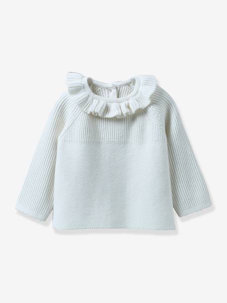 Cardigan à collerette Bébé CYRILLUS écru 1 - vertbaudet enfant 