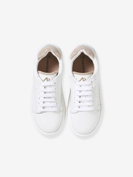 Baskets en cuir enfant blanc 10 - vertbaudet enfant 