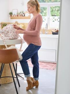 Vêtements de grossesse-T-shirt, débardeur-T-shirt effet cache-coeur grossesse et allaitement