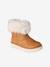 Boots zippées fourrées fille collection maternelle camel 1 - vertbaudet enfant 