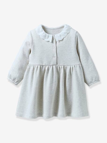 Robe en molleton Bébé CYRILLUS beige chiné 1 - vertbaudet enfant 