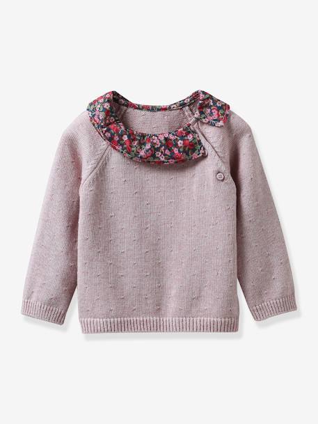 Bébé-Pull Bébé col en tissu Liberty CYRILLUS