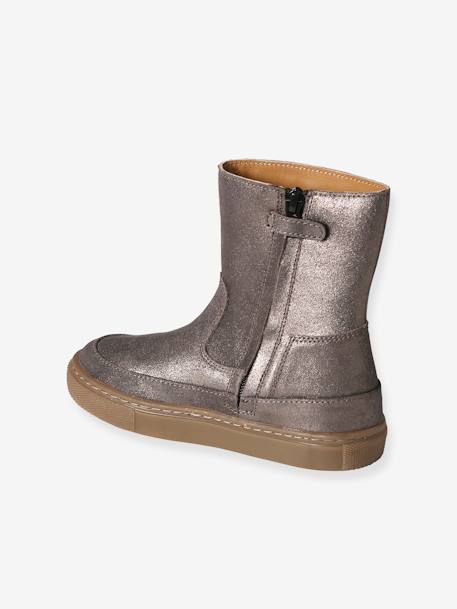 Bottes en cuir fille collection maternelle bronze 3 - vertbaudet enfant 