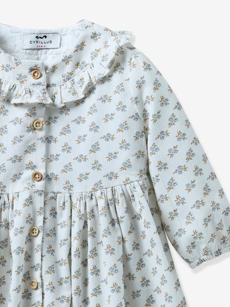 Robe bébé en velours imprimé CYRILLUS bleu imprimé 3 - vertbaudet enfant 