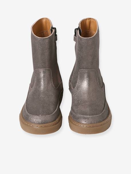 Bottes en cuir fille collection maternelle bronze 4 - vertbaudet enfant 