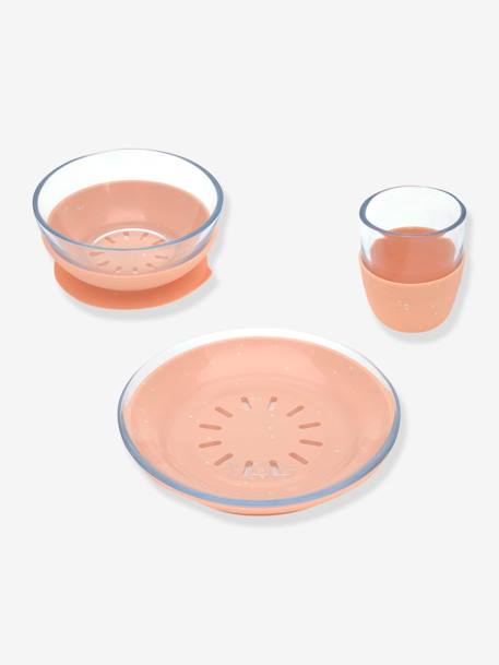 Coffret repas LÄSSIG Glass en verre et silicone Apricot 3 - vertbaudet enfant 