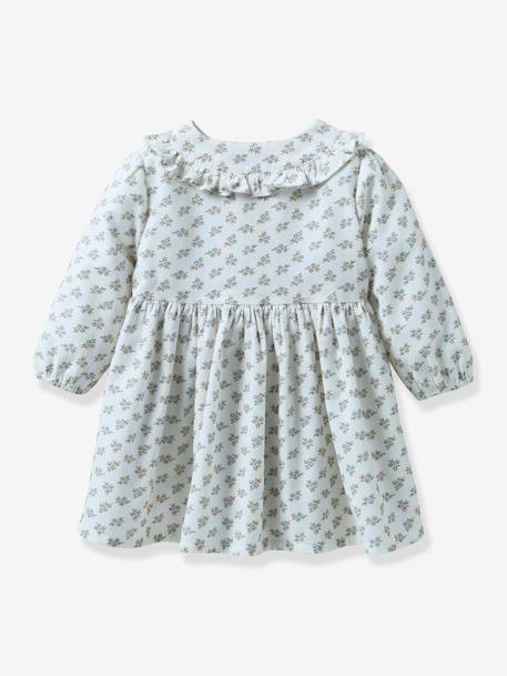 Robe bébé en velours imprimé CYRILLUS bleu imprimé 2 - vertbaudet enfant 