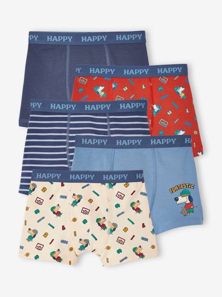 Garçon-Sous-vêtement-Slip, Boxer-Lot de 5 boxers stretch chien garçon