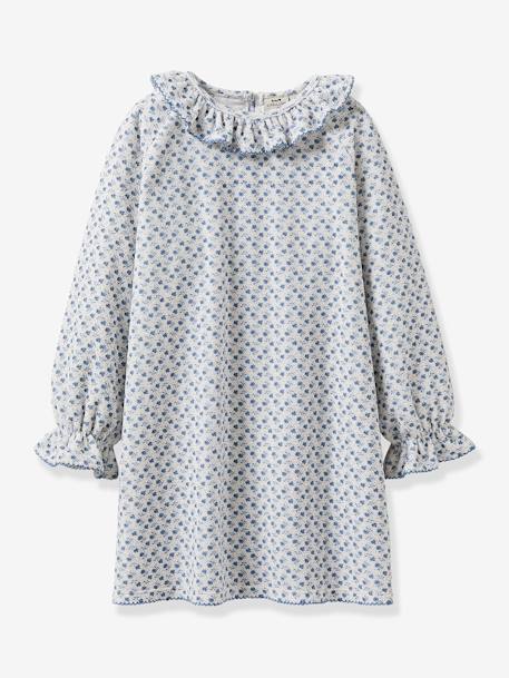 Chemise de nuit Fille en velours CYRILLUS blanc imprimé 1 - vertbaudet enfant 