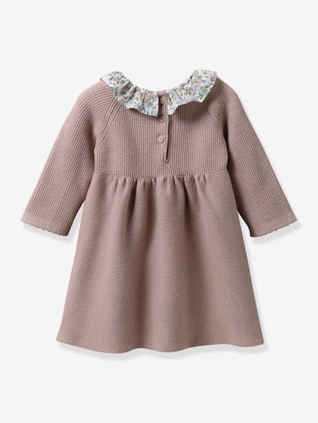 Robe en tricot bébé col en tricot Liberty® CYRILLUS rose 2 - vertbaudet enfant 