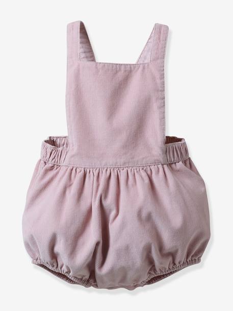 Combi salopette bébé velours CYRILLUS rose 1 - vertbaudet enfant 