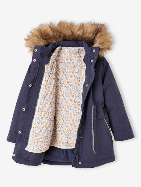 Parka 3 en 1 hiver fille marine+PURPLE DARK 3 - vertbaudet enfant 