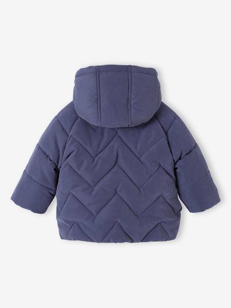 Manteau 3 en 1 bébé matelassé bleu ardoise+rose 3 - vertbaudet enfant 