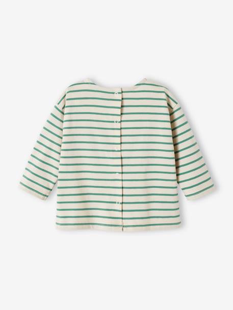 Tee-shirt rayé bébé manches longues rayé vert 4 - vertbaudet enfant 