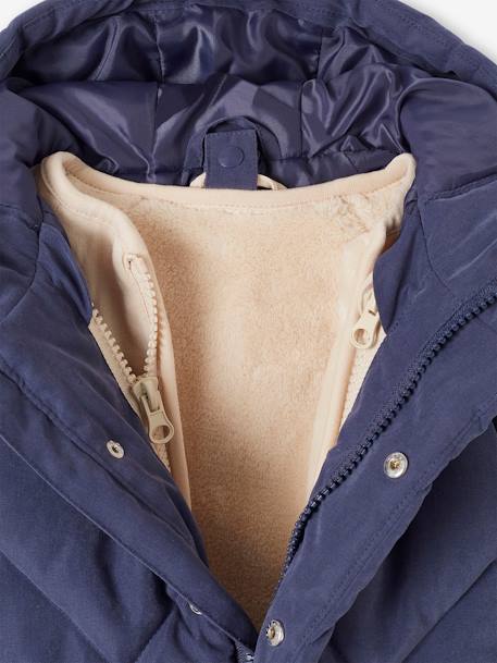 Manteau 3 en 1 bébé matelassé bleu ardoise+rose 5 - vertbaudet enfant 