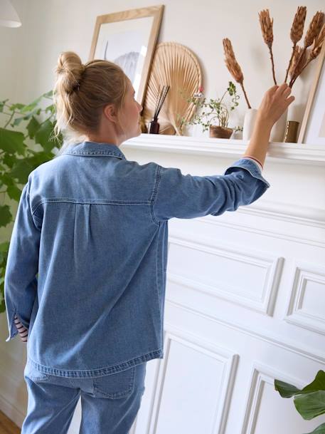 Chemise en jean grossesse et allaitement denim brut 2 - vertbaudet enfant 