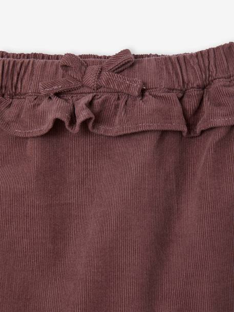 Pantalon bébé en velours aubergine 3 - vertbaudet enfant 