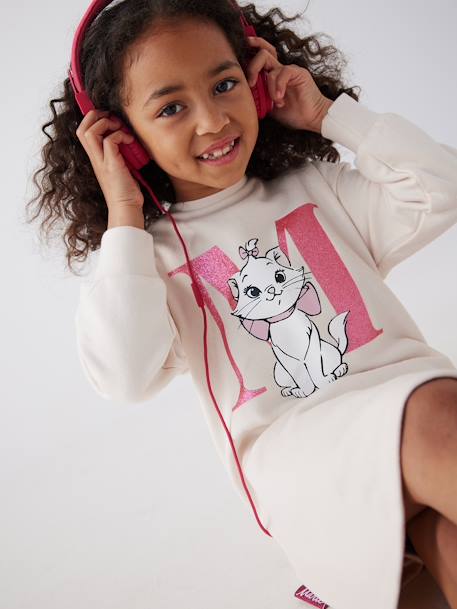 Robe sweat fille Disney® Marie les Aristochats rose pâle 5 - vertbaudet enfant 