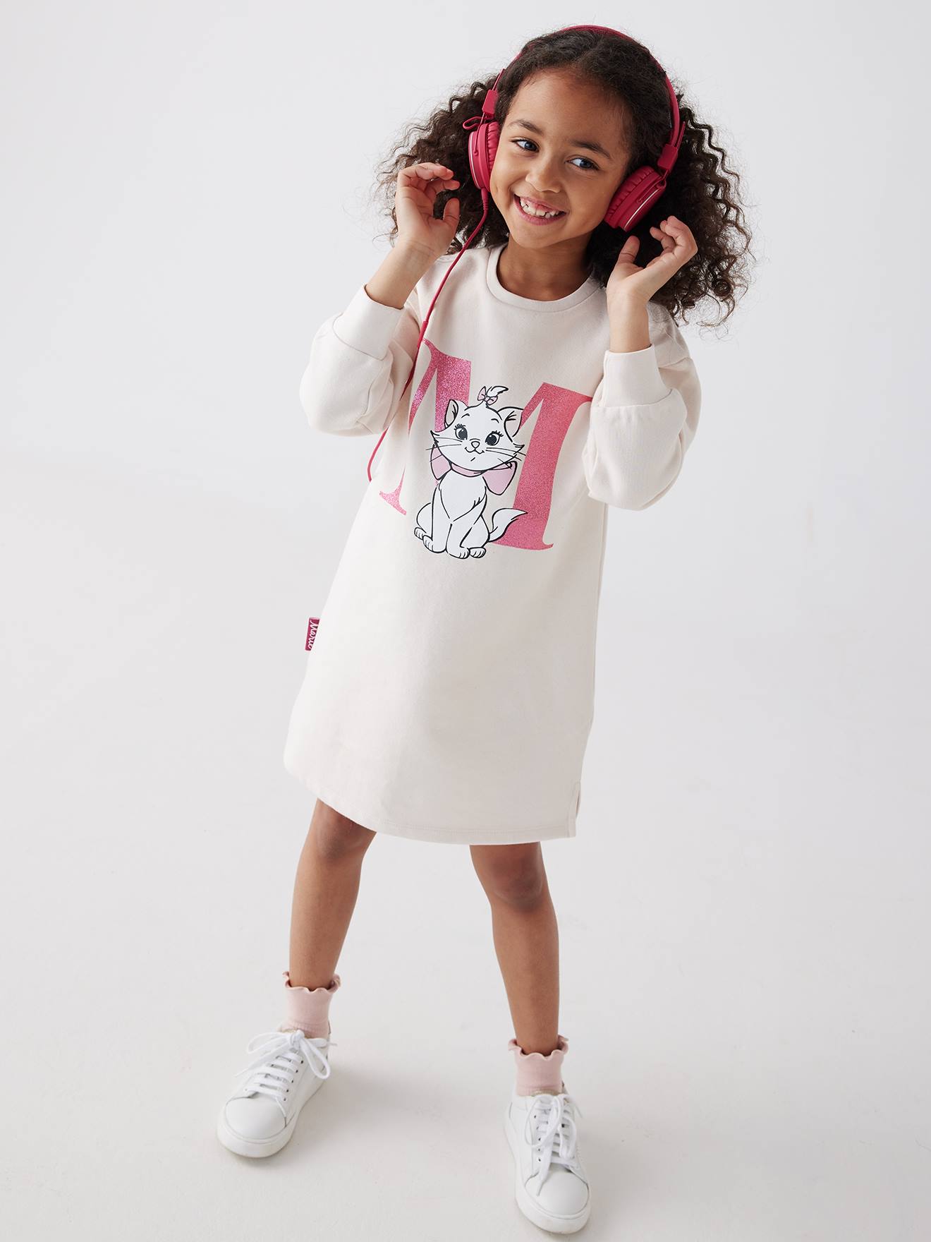 Robe sweat fille Disney Marie les Aristochats rose p le