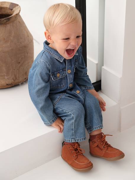 Combinaison bébé en denim stone 2 - vertbaudet enfant 