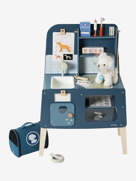 Peluche animal de compagnie + accessoires en bois FSC® bleu 3 - vertbaudet enfant 