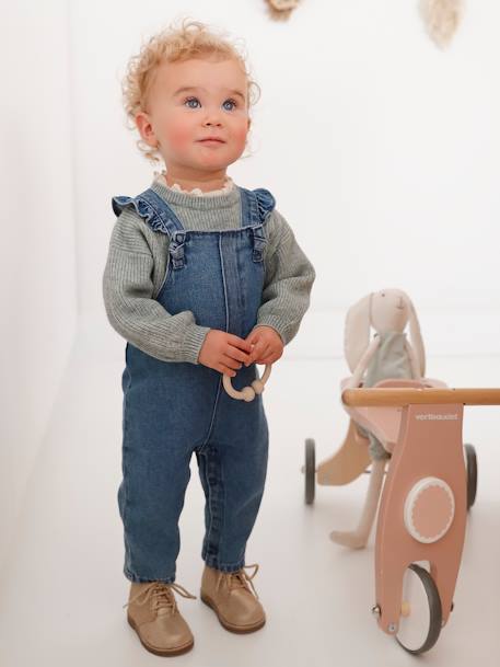 Salopette bébé en denim  - vertbaudet enfant