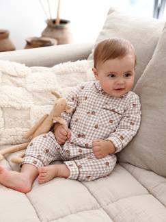 oeko-tex-Bébé-Pyjama, surpyjama-Dors-bien rayé bébé garçon en coton ouverture devant