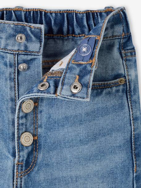 Jean Mom MorphologiK fille tour de hanches FIN bleu jean+double stone+stone 11 - vertbaudet enfant 