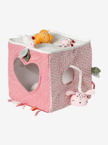 Grand cube d'activités en tissu PAYS ROSE rose 3 - vertbaudet enfant 