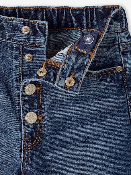 Jean Mom MorphologiK fille Tour de hanches LARGE bleu jean 3 - vertbaudet enfant 