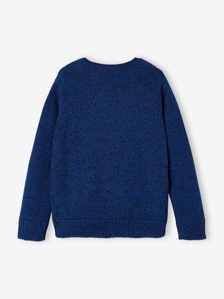 Pull maille moulinée animation devant garçon bleu électrique 3 - vertbaudet enfant 