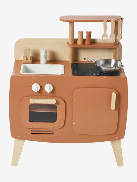 Cuisinette design en bois FSC® caramel+rose+vert 2 - vertbaudet enfant 