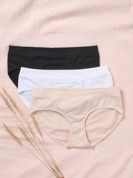 Lot de 3 shorties de grossesse sans coutures en microfibre Lot de 3 Noir/ gris/ blanc+rose pâle 5 - vertbaudet enfant 