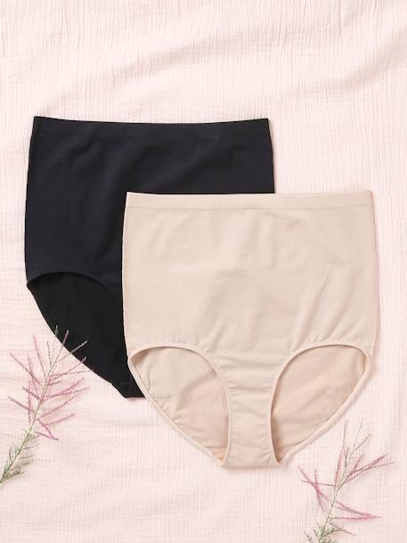 Lot de 2 culottes de grossesse taille haute Lot beige/noir+Lot noir (lot de 2) 2 - vertbaudet enfant 