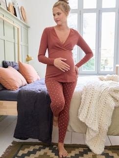 Vêtements de grossesse-Ensemble 2 pièces pyjama grossesse et allaitement