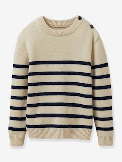 Pull marinière garçon en laine majoritaire CYRILLUS  - vertbaudet enfant