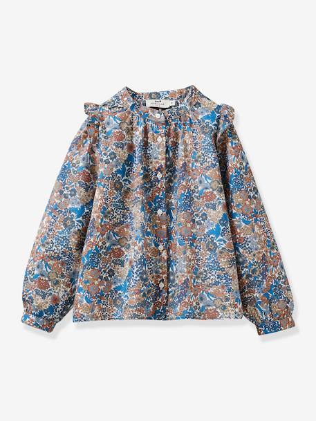 Chemise fille en tissu Liberty® Margareth CYRILLUS blanc imprimé 1 - vertbaudet enfant 