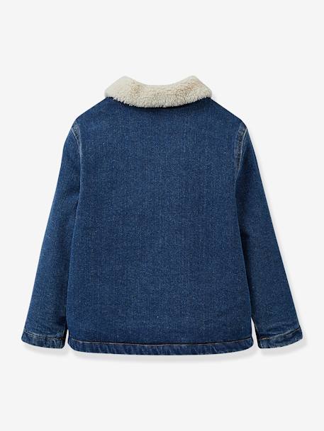 Veste en jean doublée sherpa fille CYRILLUS stone 3 - vertbaudet enfant 