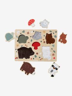 Puzzle chunky tactile en bois FSC®  - vertbaudet enfant