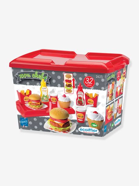 Coffret Plateau Hamburger - ECOIFFIER rouge 2 - vertbaudet enfant 