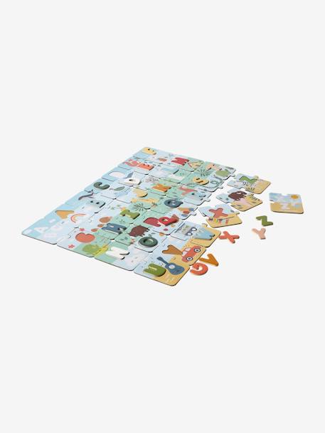 Puzzle abécédaire 2 en 1 en carton et bois FSC® blanc 3 - vertbaudet enfant 