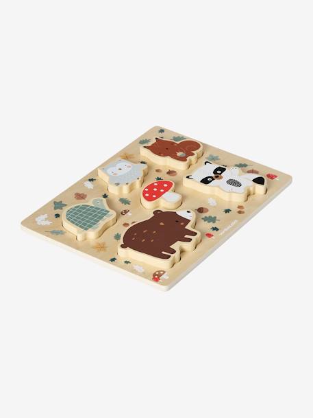 Puzzle chunky tactile en bois FSC® Ferme+Forêt 6 - vertbaudet enfant 