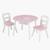 KidKraft - Ensemble table ronde avec rangement + 2 chaises - Rose et blanc BLANC 2 - vertbaudet enfant 