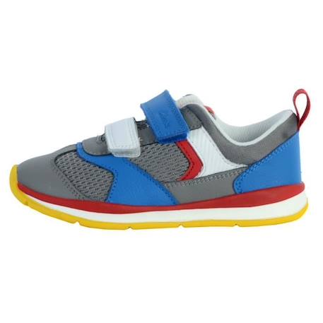 Basket Clarks Enfant Ferris Run - CLARKS - Version basse - Scratch - Rond - Cuir GRIS 1 - vertbaudet enfant 