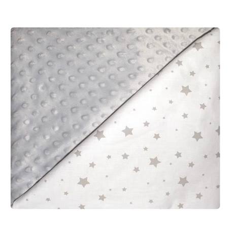 Couverture  coton et minky Stella GRIS 1 - vertbaudet enfant 